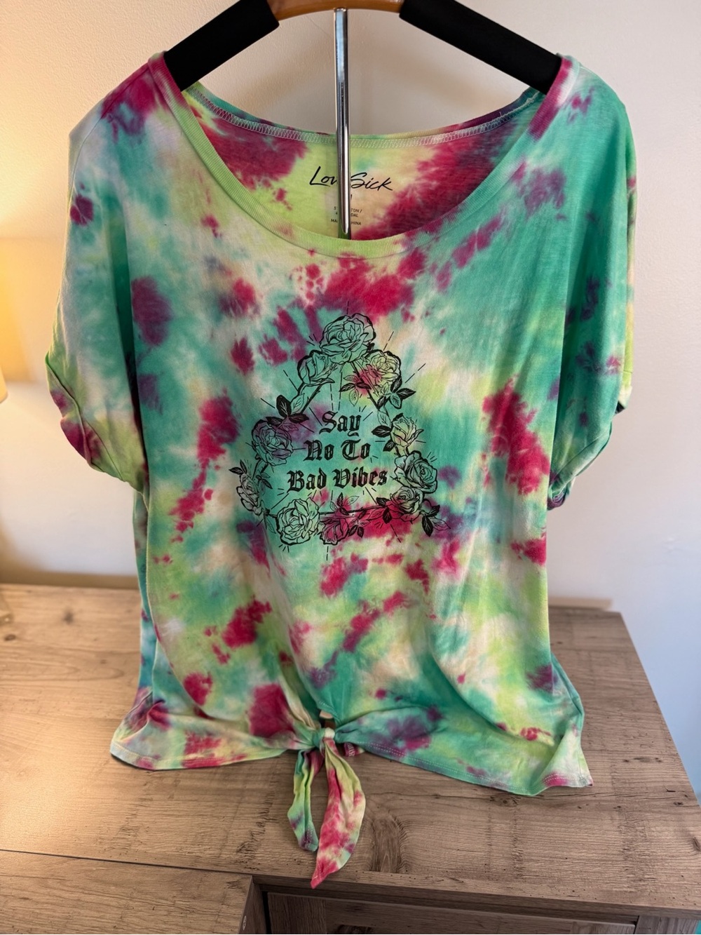Torrid Lovesick Tie-Dye Front Tie Tee